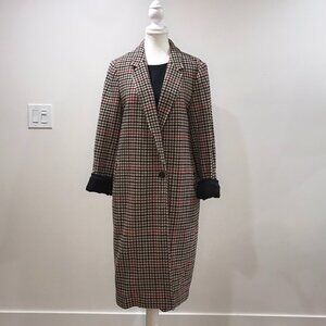 Aritzia Babaton Stedman Coat | Brown Houndstooth | Size M